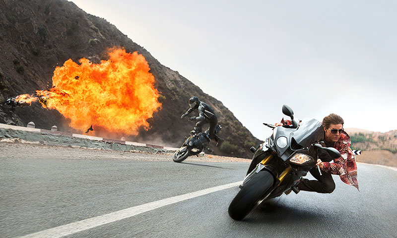 Ethan Hunt (Tom Cruise) auf der BMW S 1000 RR in Mission: Impossible - Rogue Nation