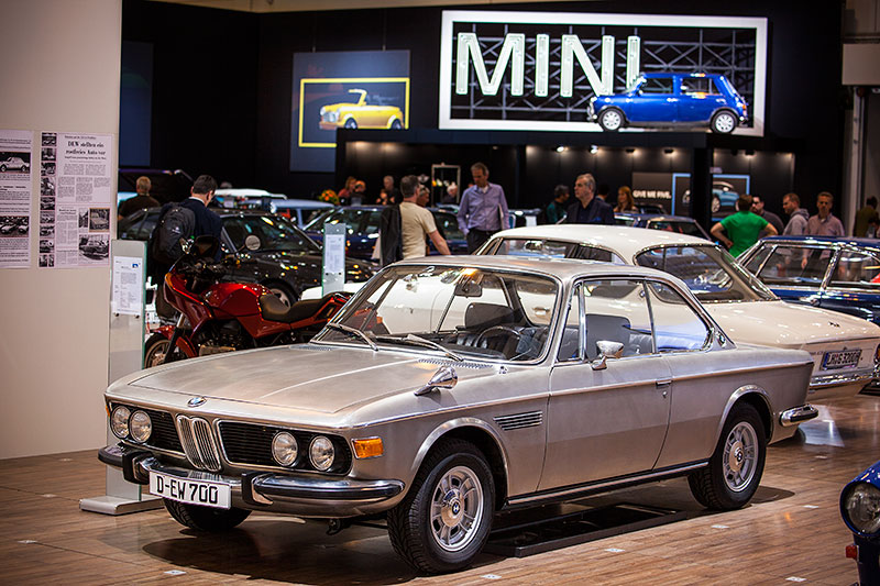 BMW 2800 CS mit Edelstahlkarosserie auf der Techno Classica 2015