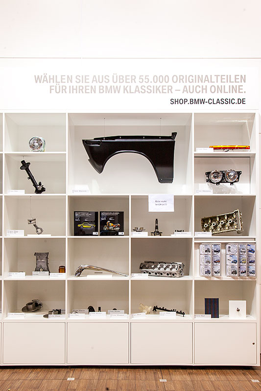 BMW Classic Ersatzteil Ausstellung auf der Techno Classica
