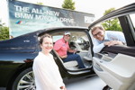 Stefanie Wurst, Leiterin Marketing BMW Deutschland, Richie Ramsay, Gewinner Hole-in-One Award, Walter Schindlbeck, Leiter große Baureihe BMW