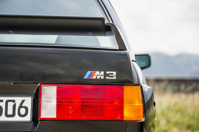 BMW M3 Evolution (E30), mit aufflligem Heckspoiler