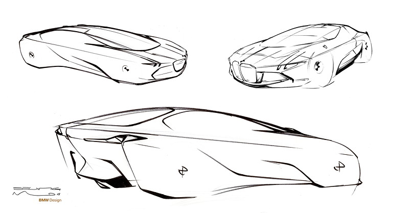 BMW VISION NEXT 100, Designzeichnung