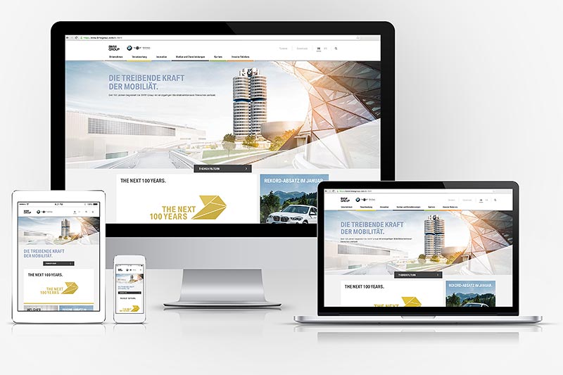 Die neue www.bmwgroup.com mit �berarbeitetem Design, neuer Bildsprache und zus�tzlicher Funktionalit�t.