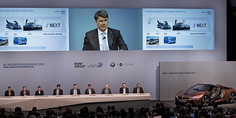 BMW Group Bilanzpressekonferenz am 16.03.2016 in der BMW Welt in München
