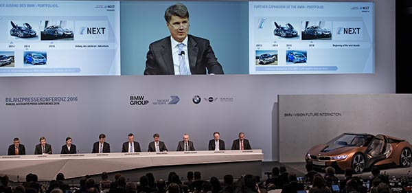 BMW Group Bilanzpressekonferenz am 16.03.2016 in der BMW Welt in München 