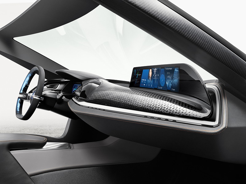 BMW i Vision Future Interaction mit 21 Zoll Panorama-Display.