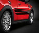 MINI Cooper S 3-Türer mit John Cooper Works Pro Side Stripes Black.