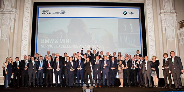 BMW und MINI Deutschland verleihen Service Excellence Awards 2015. Die ausgezeichneten Hndler.