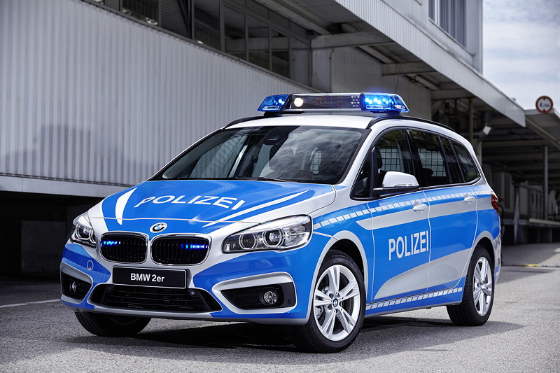 BMW auf der GPEC 2016: BMW 220d xDrive Gran Tourer als Polizeiauto