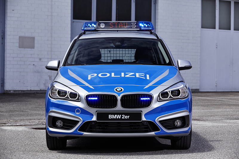 BMW auf der GPEC 2016: BMW 220d xDrive Gran Tourer als Polizeiauto