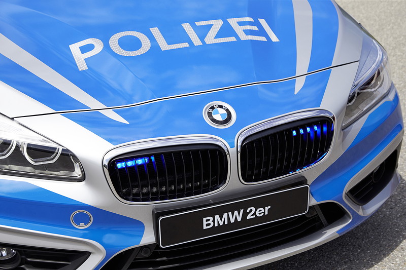BMW auf der GPEC 2016: BMW 220d xDrive Gran Tourer als Polizeiauto