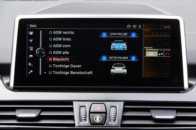 BMW auf der GPEC 2016: BMW 220d xDrive Gran Tourer als Polizeiauto