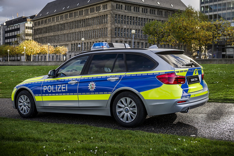 BMW auf der GPEC 2016: BMW 318d Touring als Polizeiauto