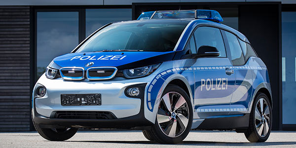 BMW auf der GPEC 2016: BMW i3 als Polizeiauto