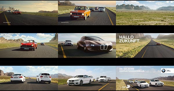 HALLO ZUKUNFT- die Jubilumskampagne von BMW Deutschland. Storyline des TV Spots.