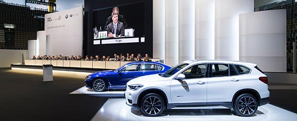 96. Ordentliche Hauptversammlung der BMW AG am 12.05.2016 in der Olympiahalle in Mnchen.