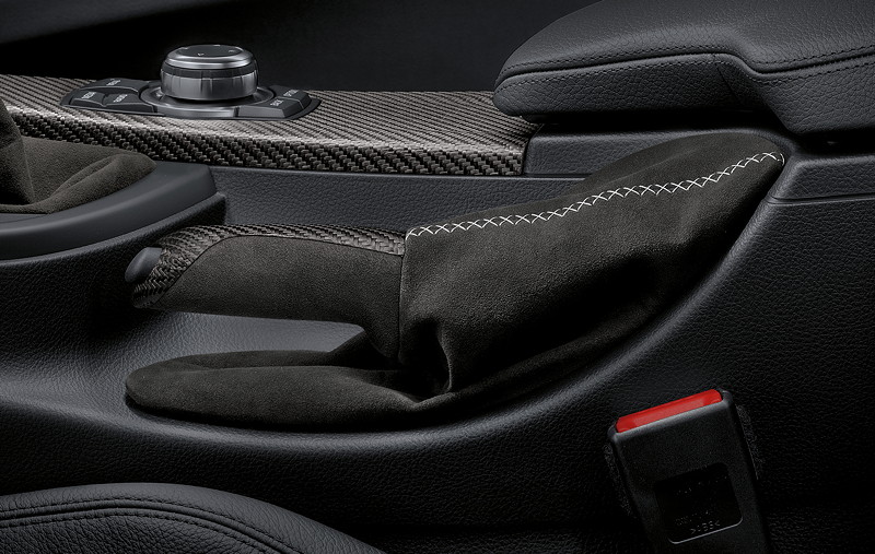 BMW 3er Limousine (F30), BMW M Performance Handbremsgriff Carbon mit Alcantarabalg.
