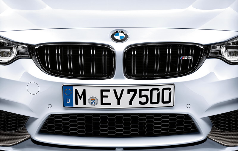 BMW M3 Limousine (F80), BMW M Performance Frontziergitter Schwarz.