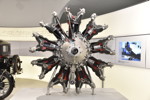 BMW Museum, Wechselausstellung '100 Meisterstücke': historischer 9-Zylinder-Sternmotor