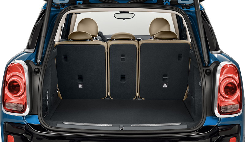 MINI Countryman, Detail, geteilt umlegbare Sitzbank im Fond