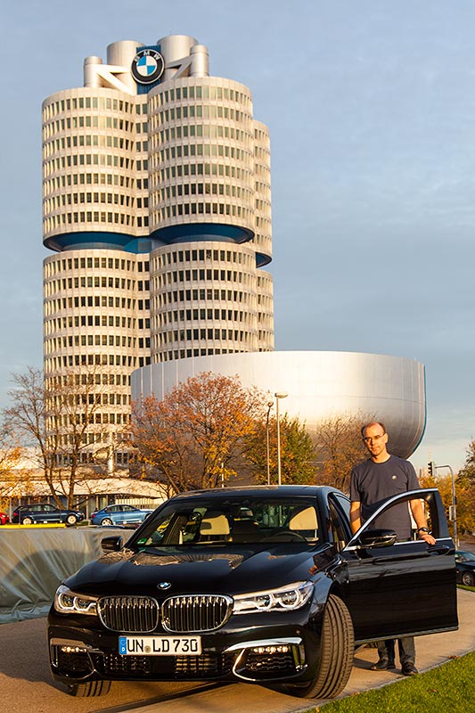 BMW 730Ld (G12) an der BMW Welt.