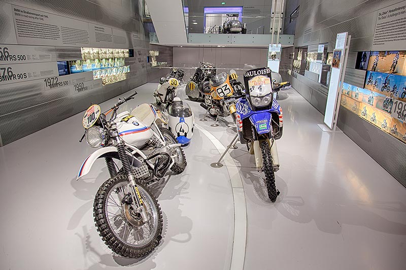 BMW Sport-Motorrder im BMW Museum