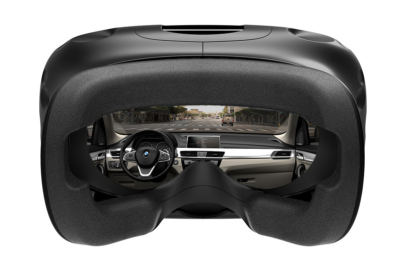 Die Virtual Reality Brille HTC-Vive als Teil des BMW Entwicklungsprozesses.