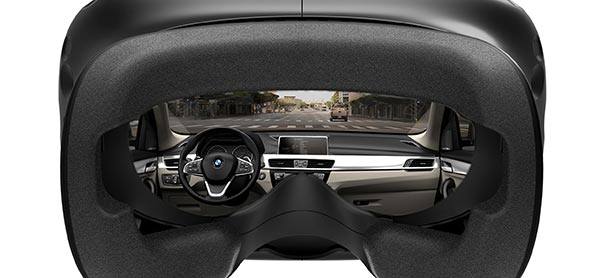 Die Virtual Reality Brille HTC-Vive als Teil des BMW Entwicklungsprozesses.