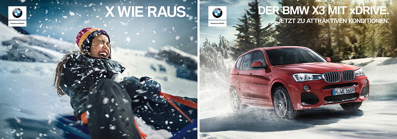 'X WIE RAUS': Neue BMW xDrive Kampagne startet in Deutschland.