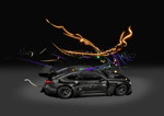 BMW Art Car #18 von Cao Fei: Augmented Reality Still (Detail). BMW Art Car basierend auf dem BMW M6 GT3.