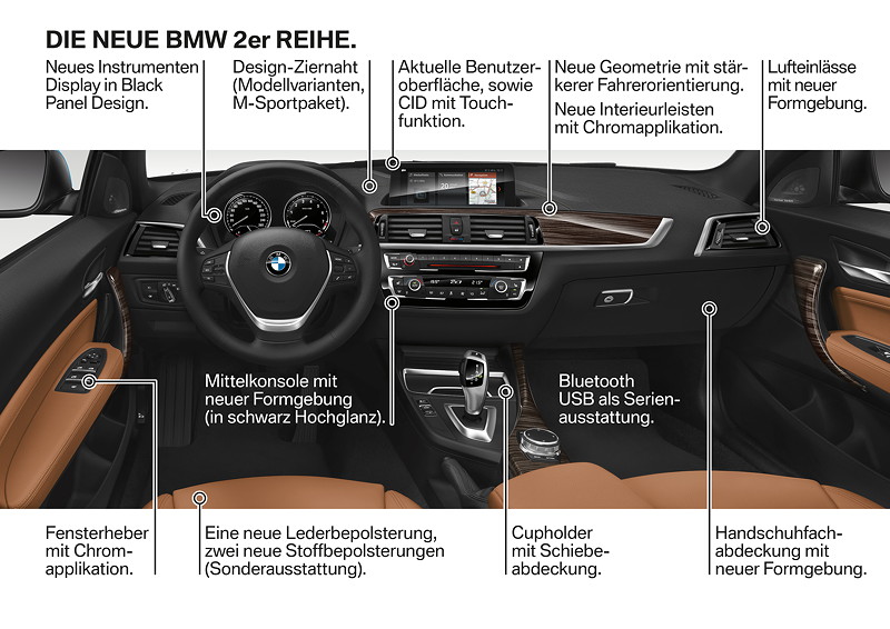 BMW 2er Facelift 2017, Highlights
