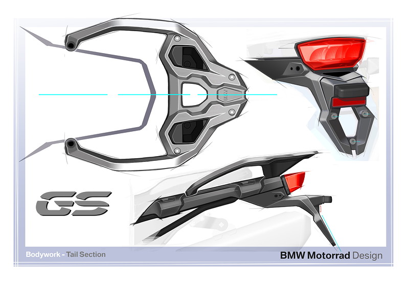 BMW F 750 GS, BMW F 850 GS, Designzeichnung