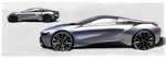 Das neue BMW i8 Coupe - Design Skizze. 