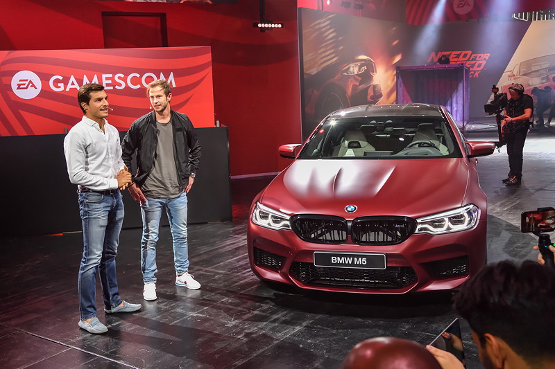 Weltpremiere des neuen BMW M5 in Need for Speed  Payback von Electronic Arts am 21.08.2017 auf der GamesCom in Kln.