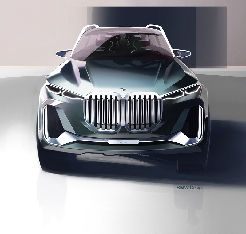 BMW X7 iPerformance Concept, Designskizze