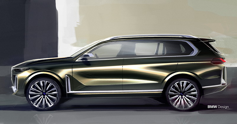 BMW X7 iPerformance Concept, Designskizze