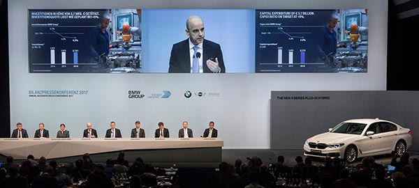 Bilanzpressekonferenz der BMW Group am 21.03.2017 in der BMW Welt in München 