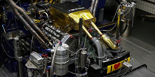 Mnchen, 27. April 2017. BMW P66/1, BMW M4 DTM, Motor, Prfstand.