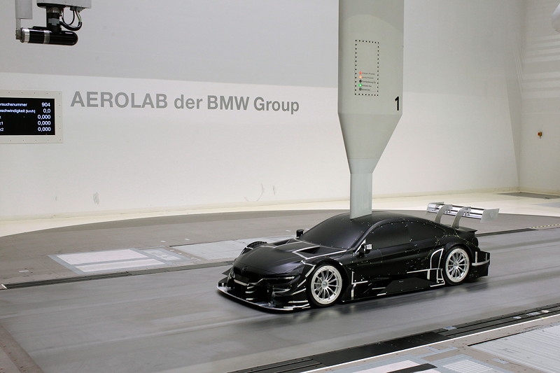 Aerodynamik Entwicklung fr die 2017er DTM Saison. BMW M4 DTM im BMW Group Aero Lab Windkanal.