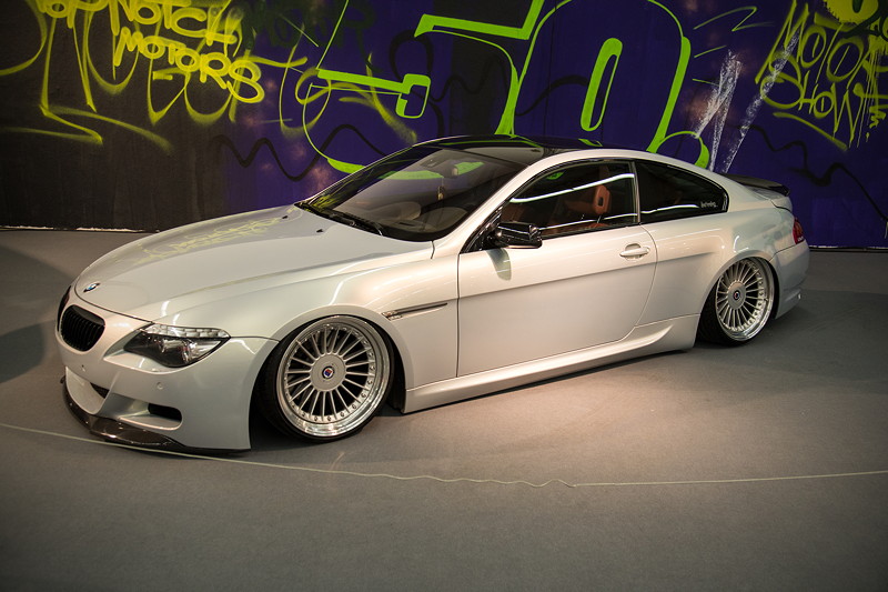 BMW 650i (E63 LCI) mit BMW M6 Front, ausgestellt in der tuningXperience, Essen Motor Show 2017.