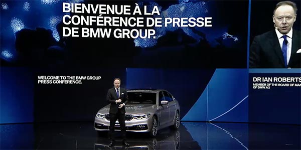 BMW Vorstand Ian Robertson eröffnete die Pressekonferenz, Genfer Automobilsalon