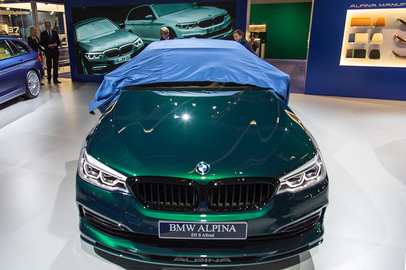 Weltpremiere auf der IAA 2017: der BMW Alpina D5 S w�hrend seiner Enth�llung