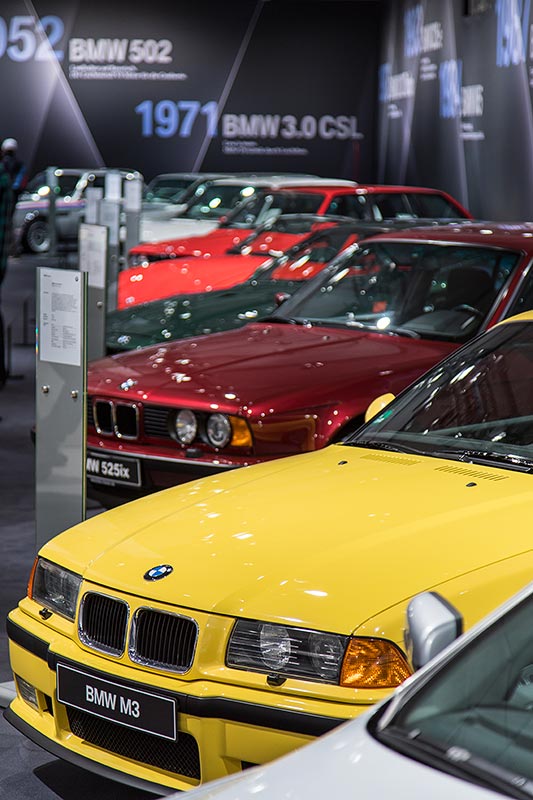 BMW M3, ausgestellt auf dem BMW Group Classic Messestand, Techno Classica 2017