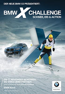 Die BMW X Challenge ist Teil der neuen BMW X3 Kampagne in Deutschland 