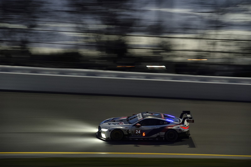 24h Rennen von Daytona im Januar 2018. BMW Team RLL, Fahrzeug Nr. 24: BMW M8 GTE.