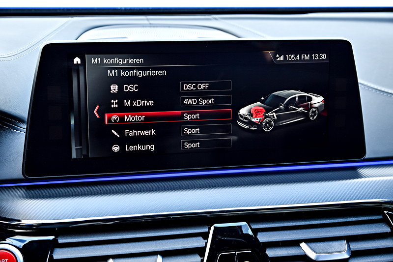 BMW M5 Competition, M spezifische Einstellungen