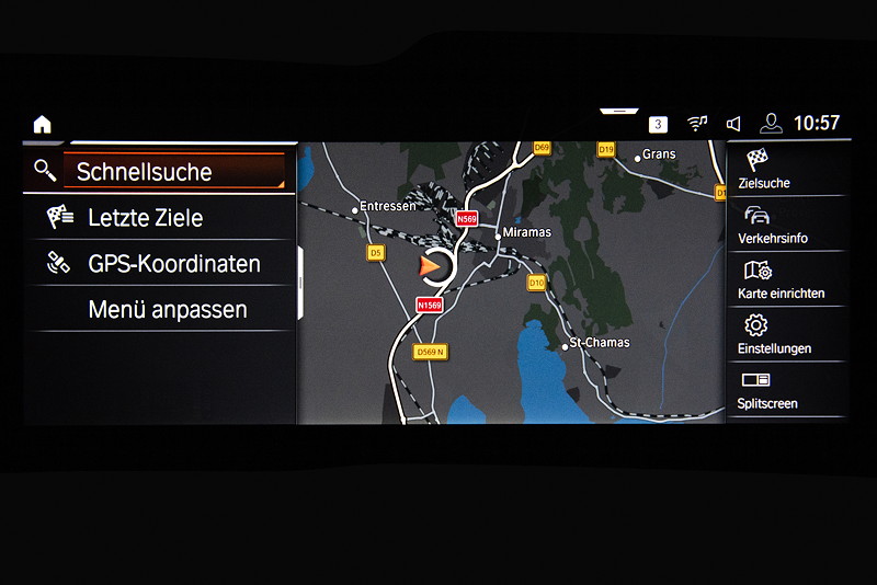 BMW Z4, Navigation auf dem Bordbildschirm