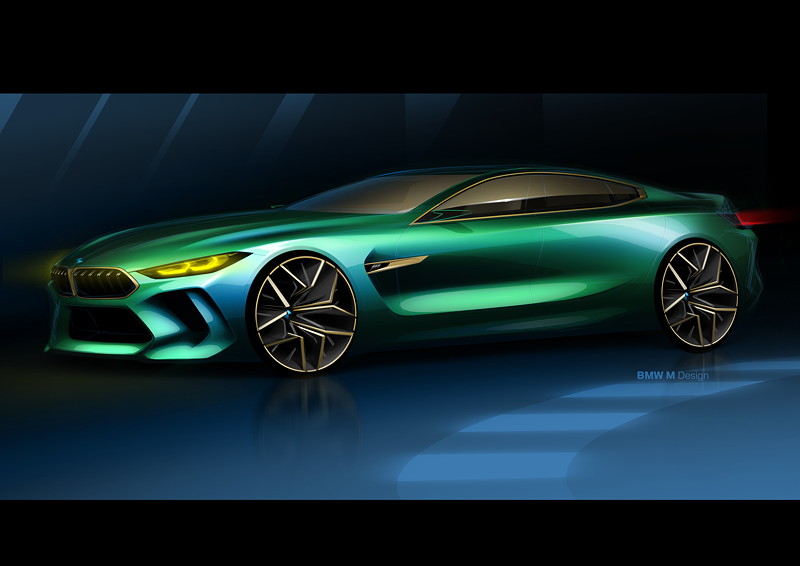 BMW Concept M8 Gran Coupe, Designskizze