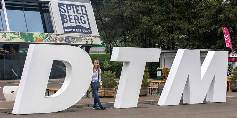 DTM in Spielberg, 23.09.2018. Groe DTM-Buchstaben im Fahrerlager.