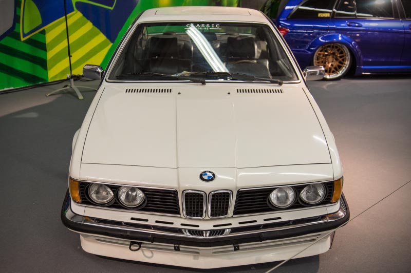 BMW 628 (Modell E24), mit HR Deep Gewindefahrwerk, Uniball Domlager